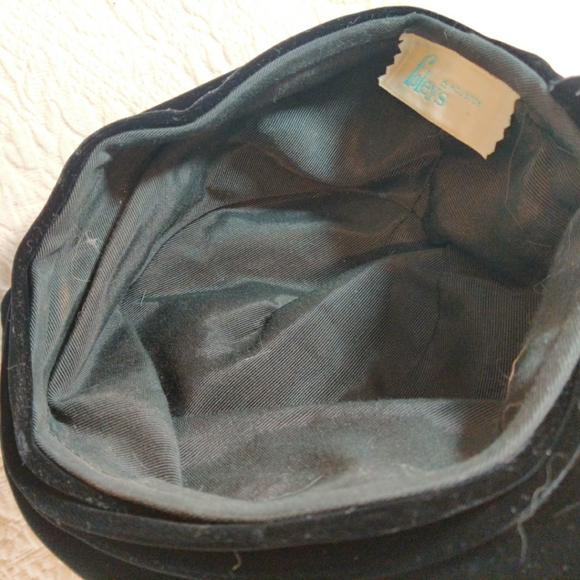 Foleys Vintage Women's Black Velvet Beret Style Hat 1950s Union Made In The USA - Picture 5 of 6